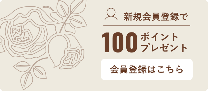 新規会員登録で100ポイントプレゼント 会員登録はこちら