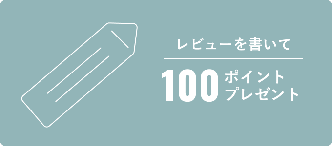 レビューを書いて100ポイントプレゼント
