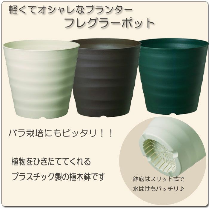 プラスチック鉢】フレグラーポット36型/12号サイズ｜バラと庭