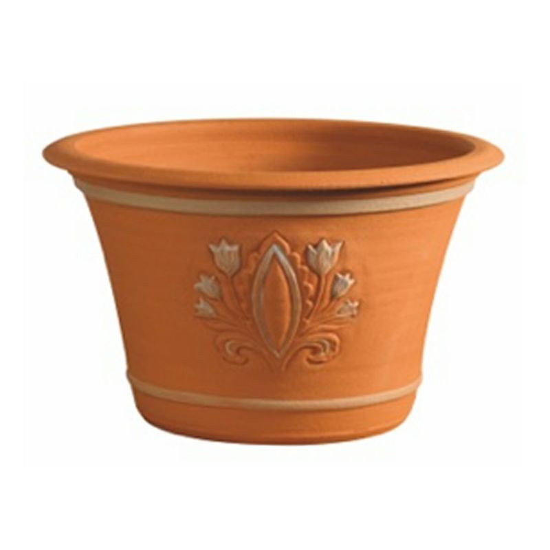 【テラコッタ鉢】ウィッチフォード 572 Tulip Mandala Pot 英国 イギリス ハンドメイド ガーデニング 資材 植木鉢 園芸資材